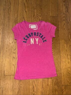 Aeropostale Girls Pink NY Graphic Tee
